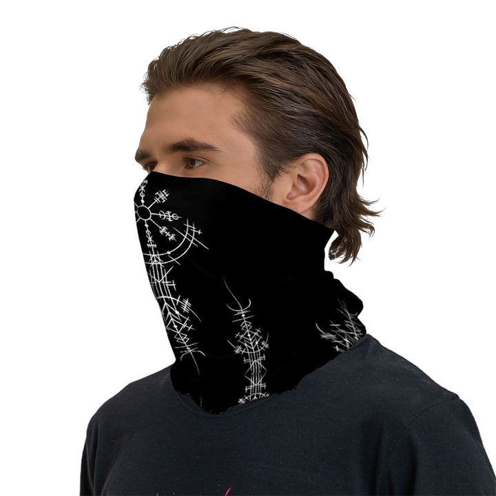 WorldNorse Viking Sigil Vegvisir Gesichtsmaske & Halswärmer - 24 x 43 cm - image 0