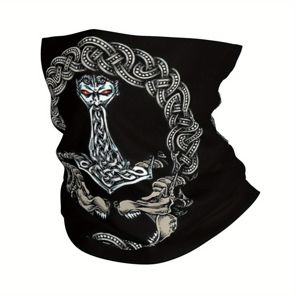 WorldNorse Thors Hammer Knot Schlangen-Gesichtsmaske & Halswärmer - image 1