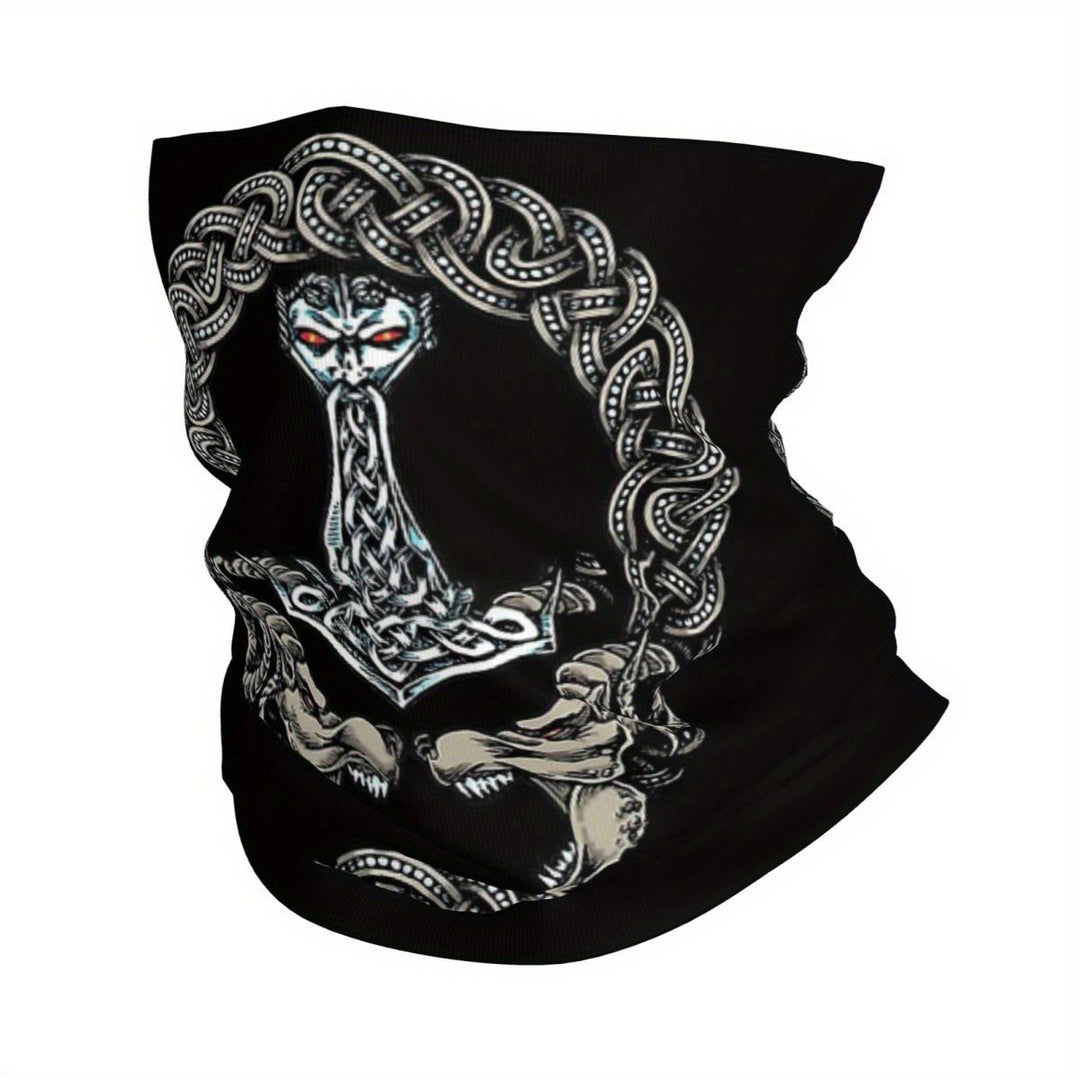 WorldNorse Thors Hammer Knot Schlangen-Gesichtsmaske & Halswärmer - image 1