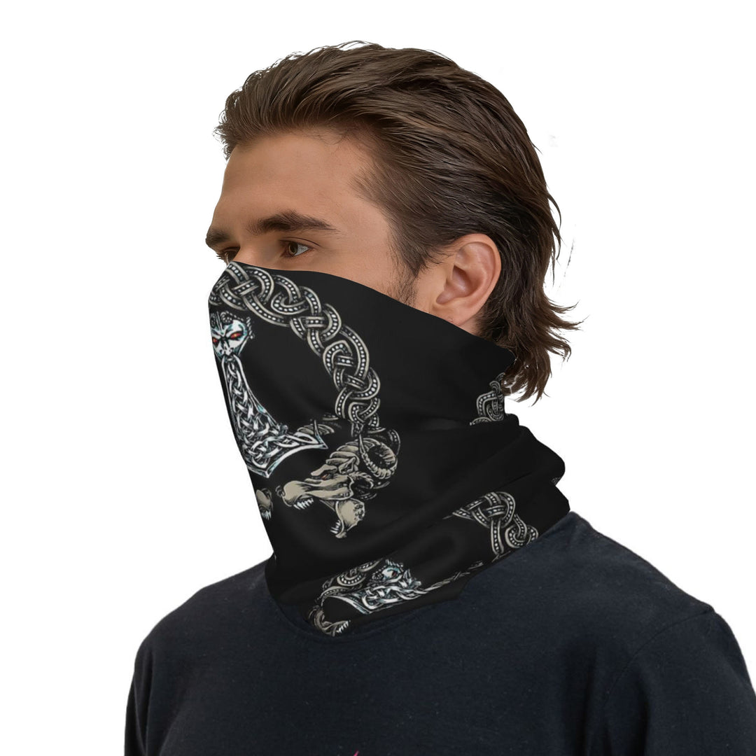 WorldNorse Thors Hammer Knot Schlangen-Gesichtsmaske & Halswärmer - 24 x 43 cm - image 0