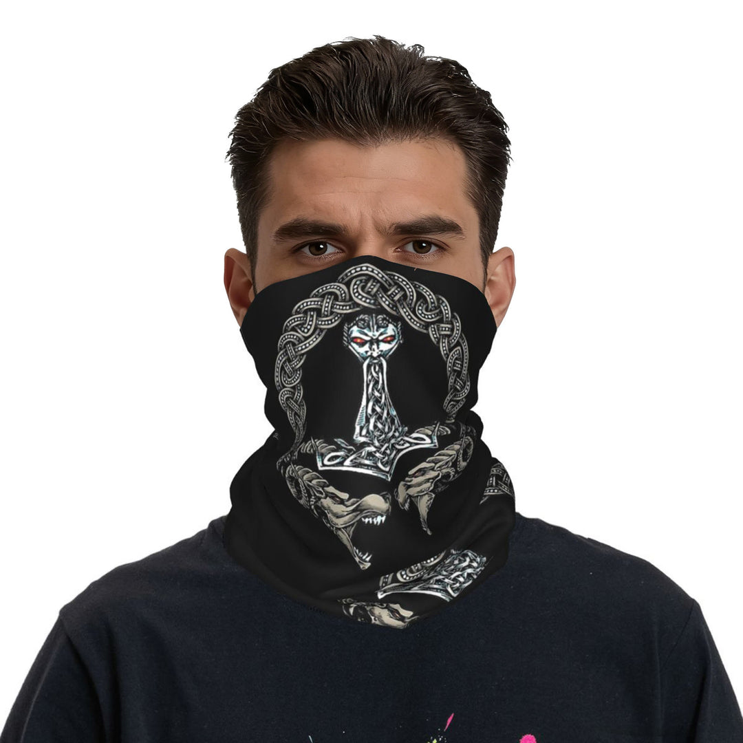WorldNorse Thors Hammer Knot Schlangen-Gesichtsmaske & Halswärmer - image 2