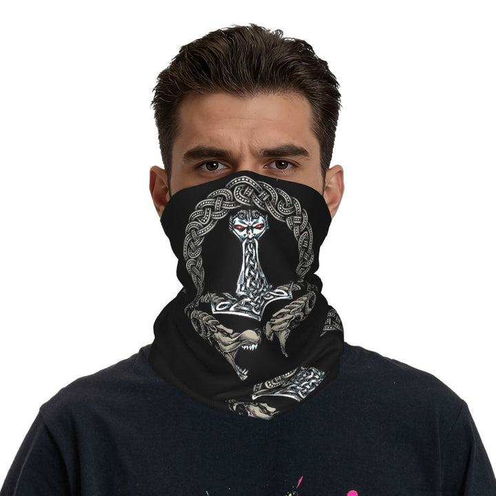 WorldNorse Thors Hammer Knot Schlangen-Gesichtsmaske & Halswärmer - image 2