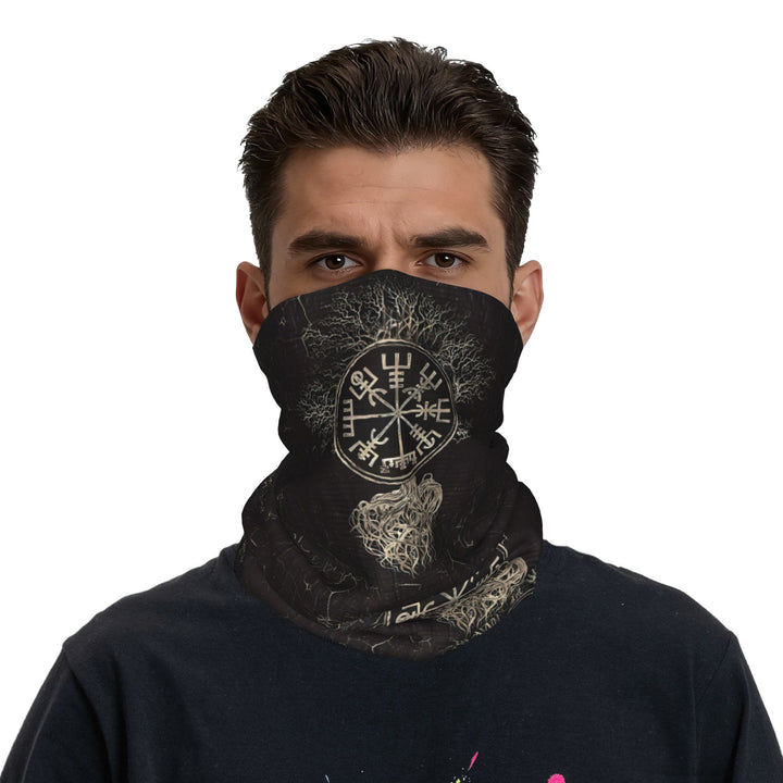 WorldNorse Yggdrasil Vegvisir Wurzel Gesichtsmaske & Halswärmer - image 2