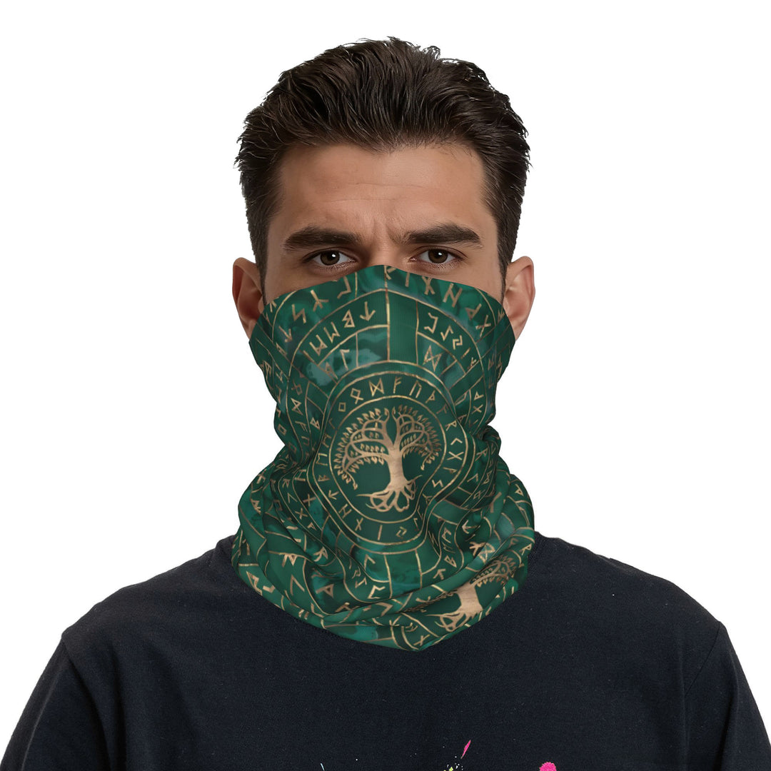 WorldNorse Grüne Yggdrasil Rune Gesichtsmaske & Halswärmer - image 2