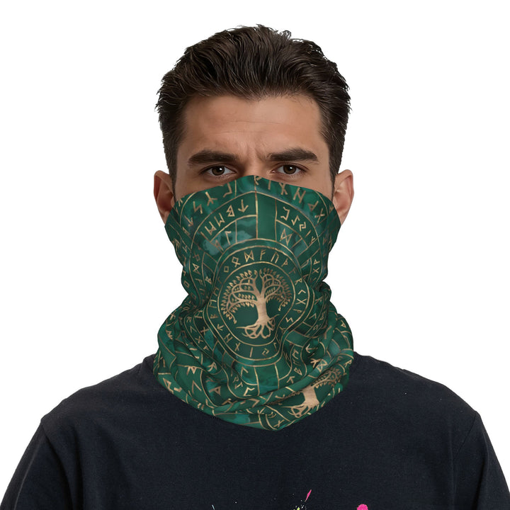 WorldNorse Grüne Yggdrasil Rune Gesichtsmaske & Halswärmer - image 2