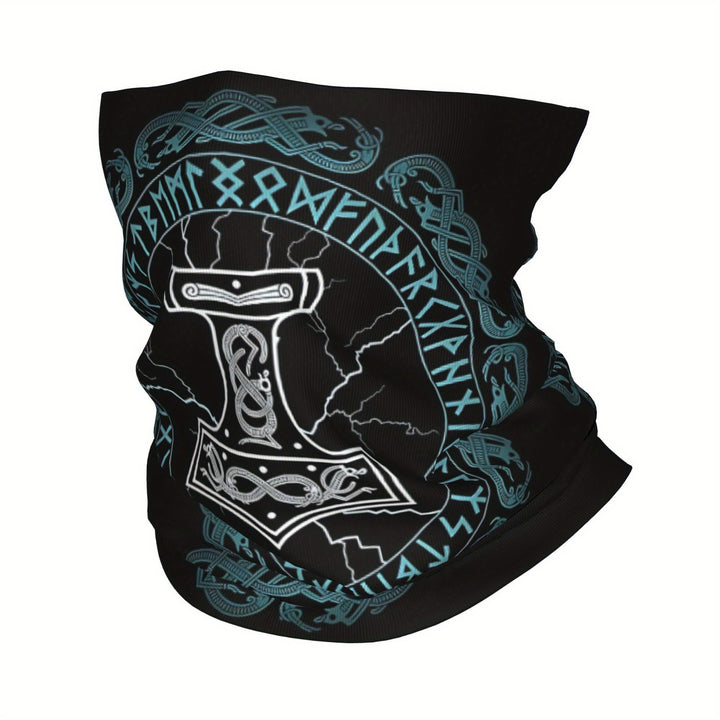 WorldNorse Stormwrought Hammer Knot Rune Gesichtsmaske & Halswärmer - image 1