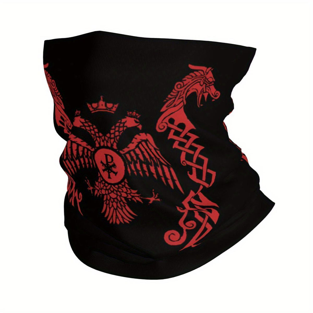 WorldNorse Gesichtsmaske und Halswärmer mit karmesinrotem Knotenemblem - image 1