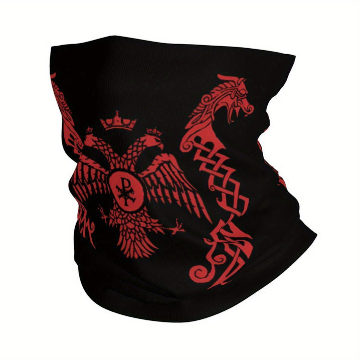 WorldNorse Gesichtsmaske und Halswärmer mit karmesinrotem Knotenemblem - image 1