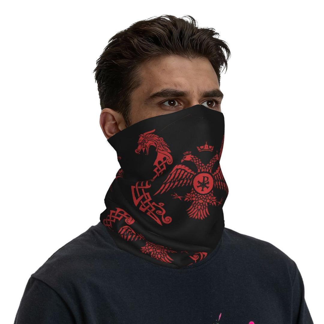 WorldNorse Gesichtsmaske und Halswärmer mit karmesinrotem Knotenemblem - image 4