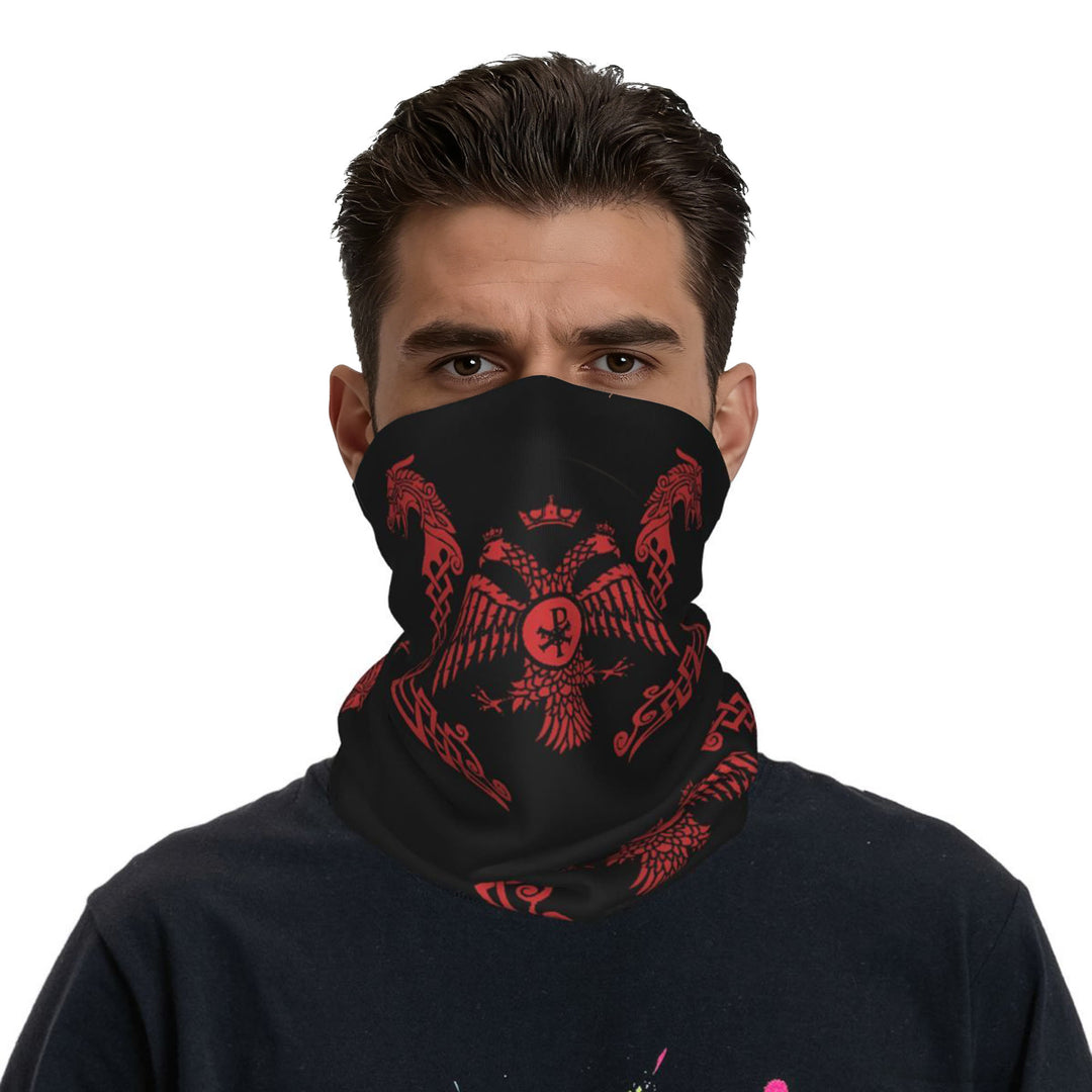 WorldNorse Gesichtsmaske und Halswärmer mit karmesinrotem Knotenemblem - image 2