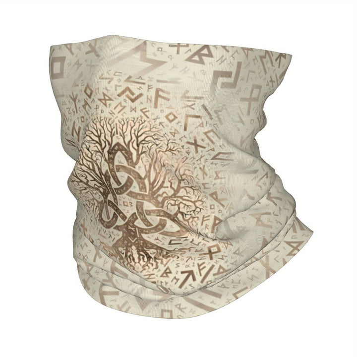 WorldNorse Elfenbein Yggdrasil Knoten Rune Gesichtsmaske & Halswärmer - image 1