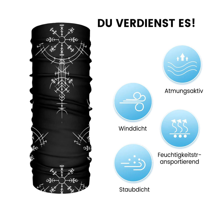 WorldNorse Viking Sigil Vegvisir Gesichtsmaske & Halswärmer - image 3