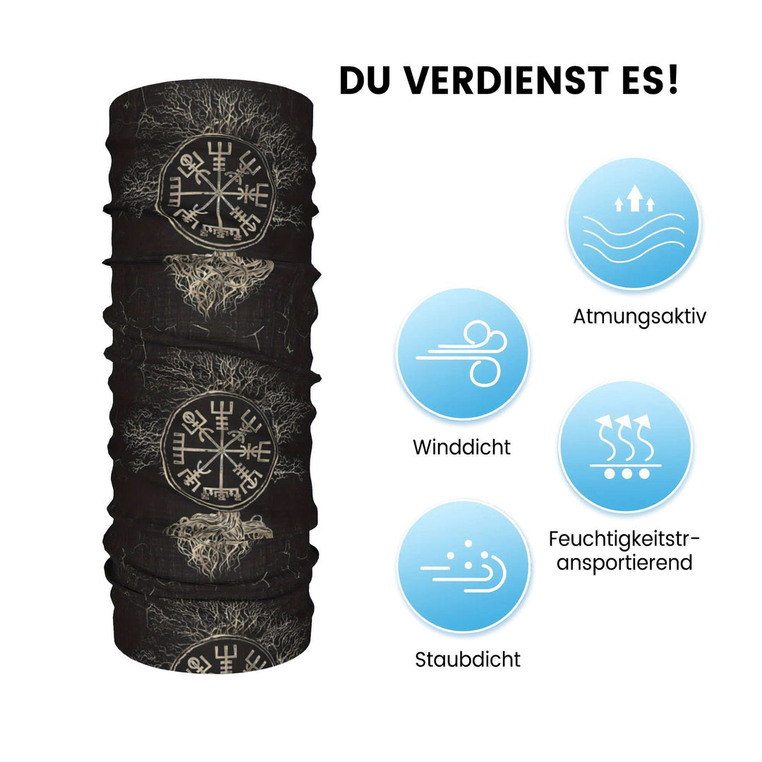 WorldNorse Yggdrasil Vegvisir Wurzel Gesichtsmaske & Halswärmer - image 3