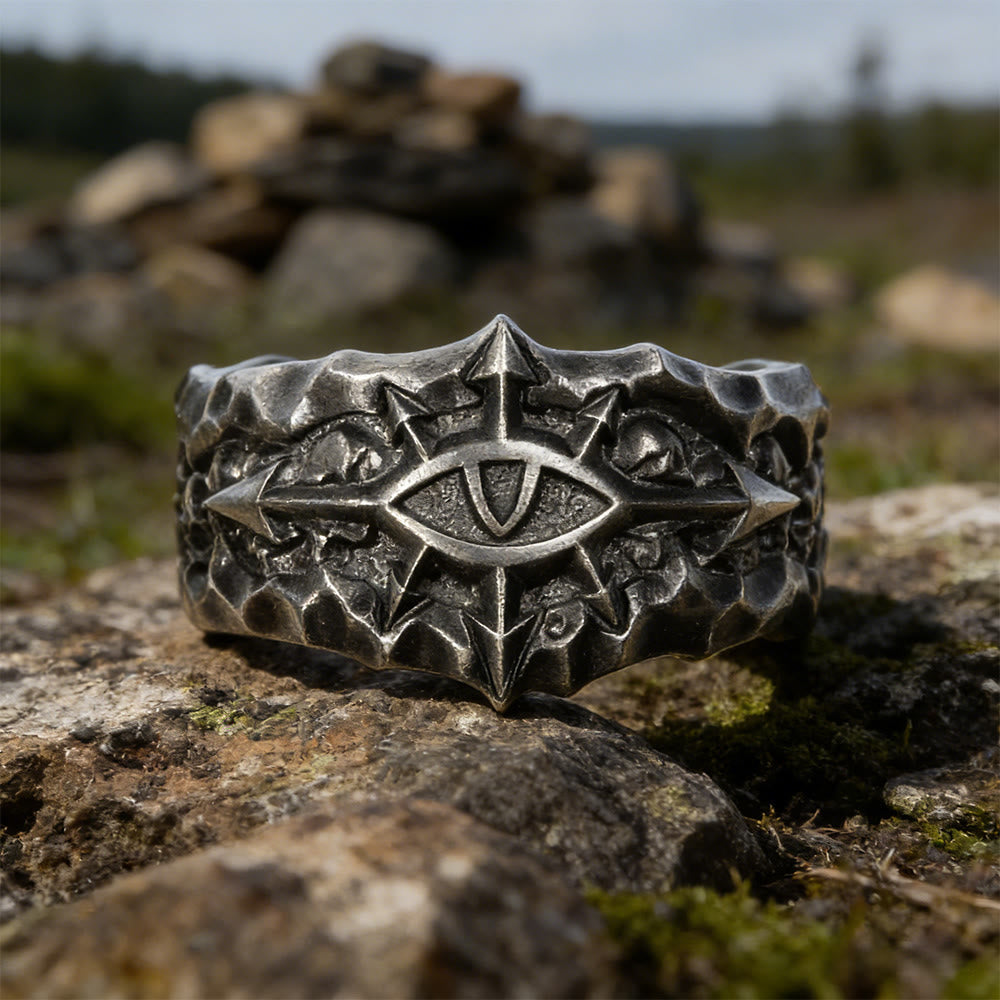WorldNorse Forge Texturierter Riven-Siegelring - Retro Schwarz - image 3