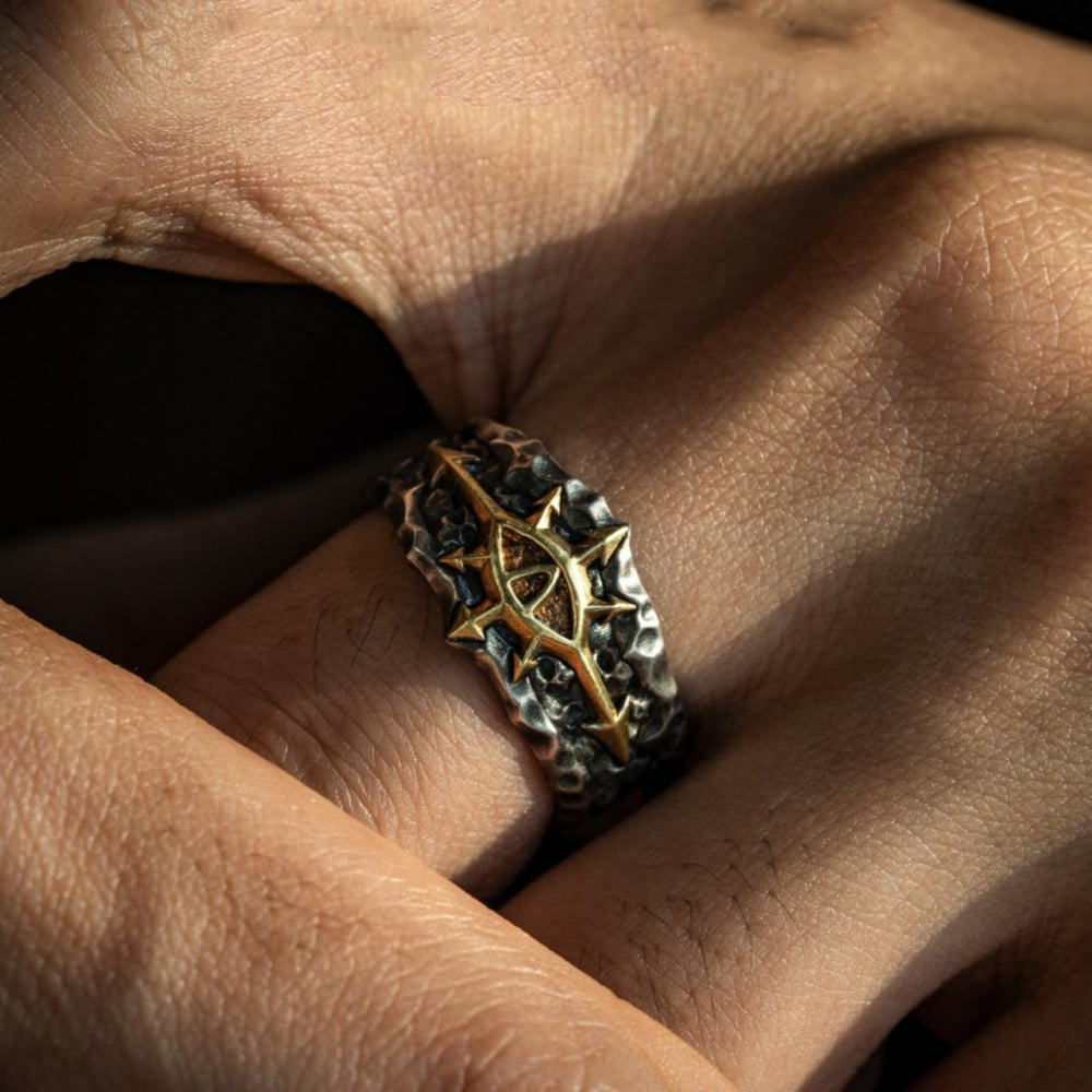 WorldNorse Forge Texturierter Riven-Siegelring - image 1