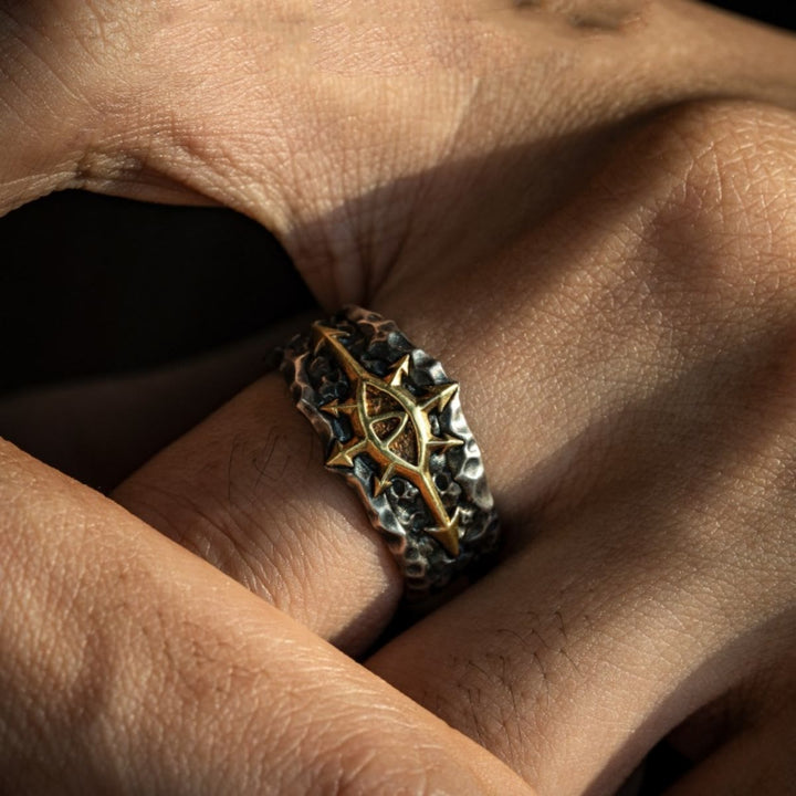 WorldNorse Forge Texturierter Riven-Siegelring - image 1