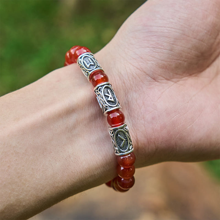WorldNorse Viking Rune Armband mit bunten Kristallperlen - image 5