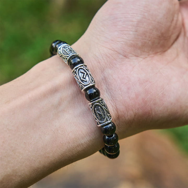 WorldNorse Viking Rune Armband mit bunten Kristallperlen - image 1