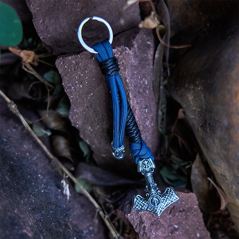 WorldNorse Thors Hammer Rune Geflochtener Schlüsselanhänger - image 13