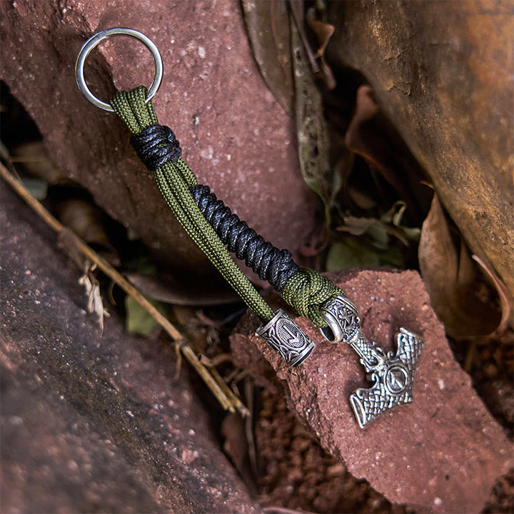 WorldNorse Thors Hammer Rune Geflochtener Schlüsselanhänger - image 10