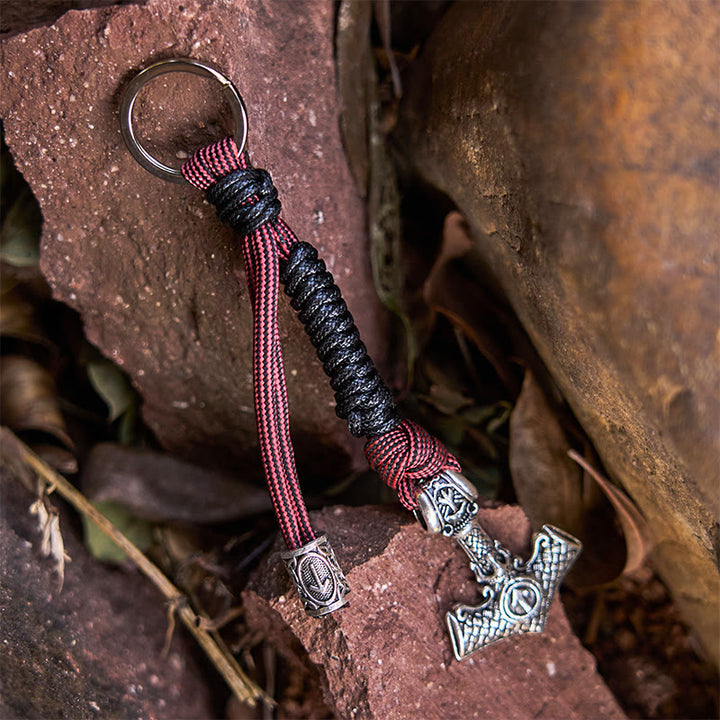 WorldNorse Thors Hammer Rune Geflochtener Schlüsselanhänger - image 15