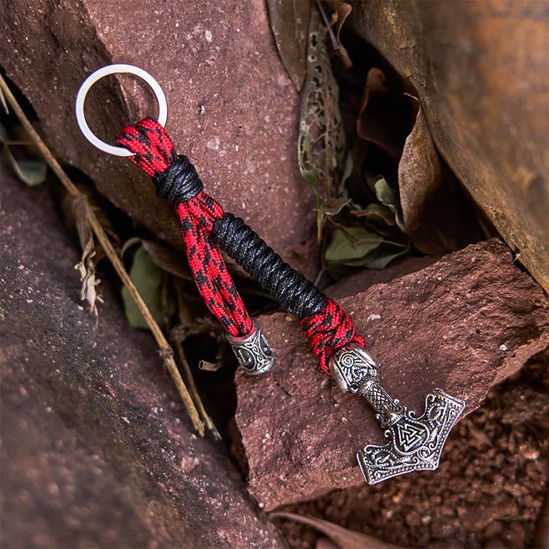 WorldNorse Thors Hammer Rune Geflochtener Schlüsselanhänger - image 3