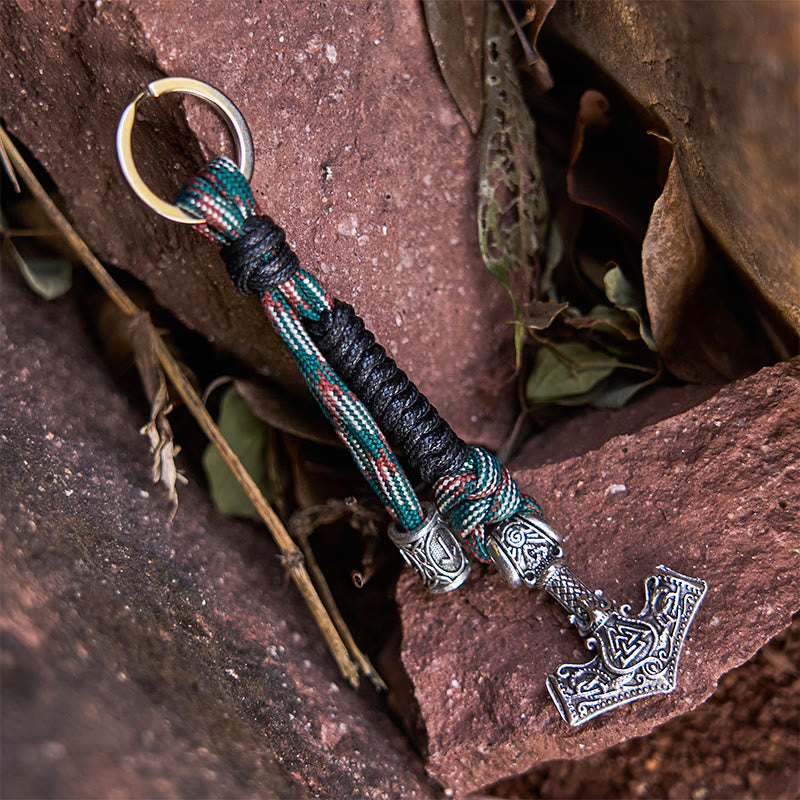 WorldNorse Thors Hammer Rune Geflochtener Schlüsselanhänger - image 6