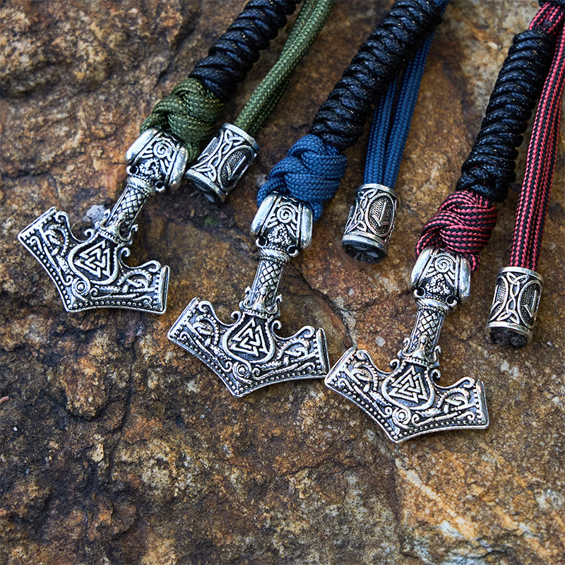 WorldNorse Thors Hammer Rune Geflochtener Schlüsselanhänger - image 11