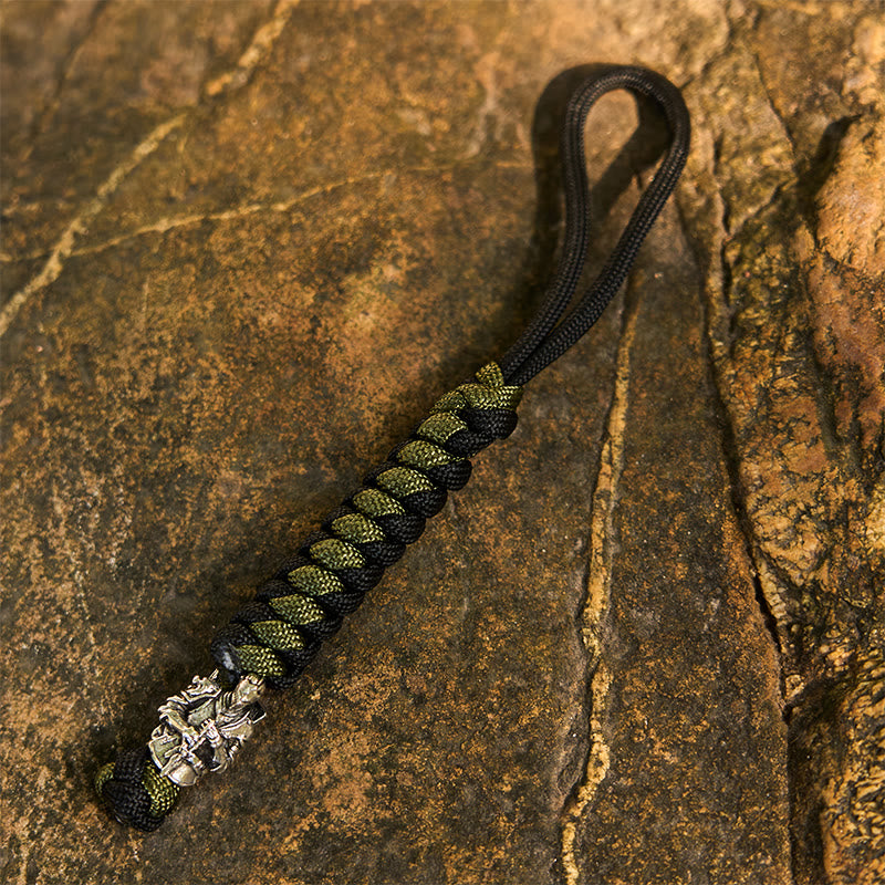 WorldNorse Totemtier Bunte Geflochtene Schlüsselanhänger - Ritter - Grün - image 4