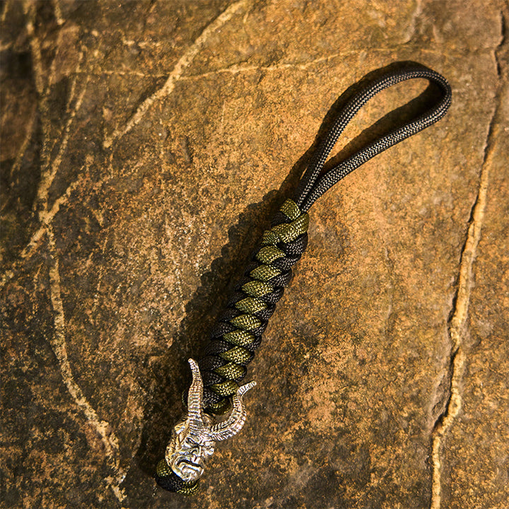 WorldNorse Totemtier Bunte Geflochtene Schlüsselanhänger - Dämon - Grün - image 10