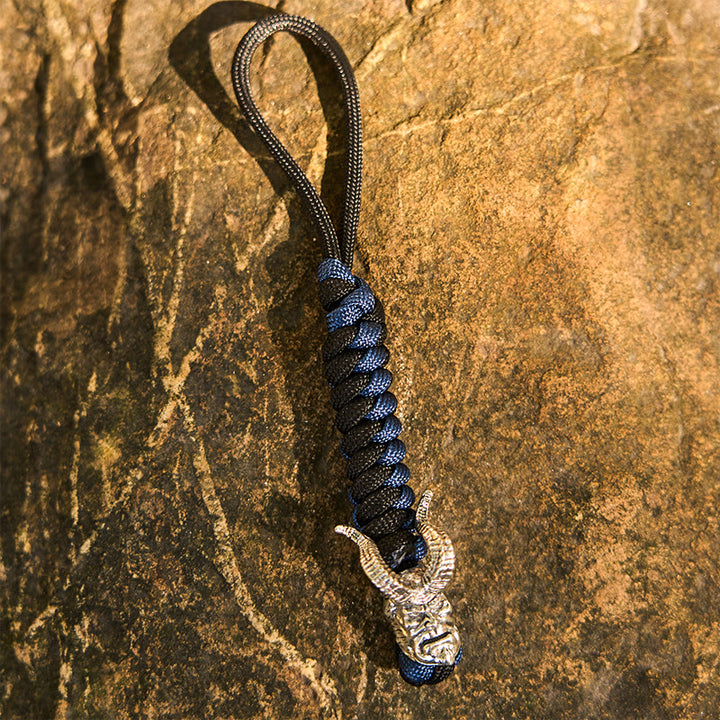 WorldNorse Totemtier Bunte Geflochtene Schlüsselanhänger - Dämon - Blau - image 11