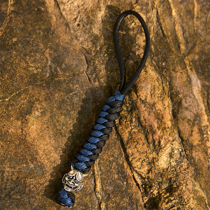WorldNorse Totemtier Bunte Geflochtene Schlüsselanhänger - Oni - Blau - image 8