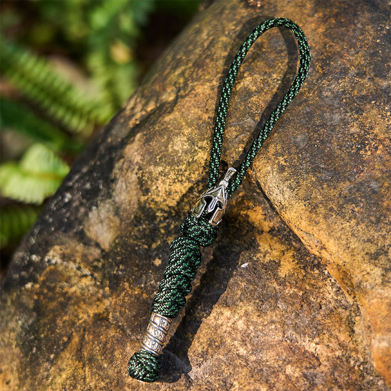 WorldNorse Rune -Talisman Mehrfarbiger geflochtener Schlüsselanhänger - Tarngrün - image 1