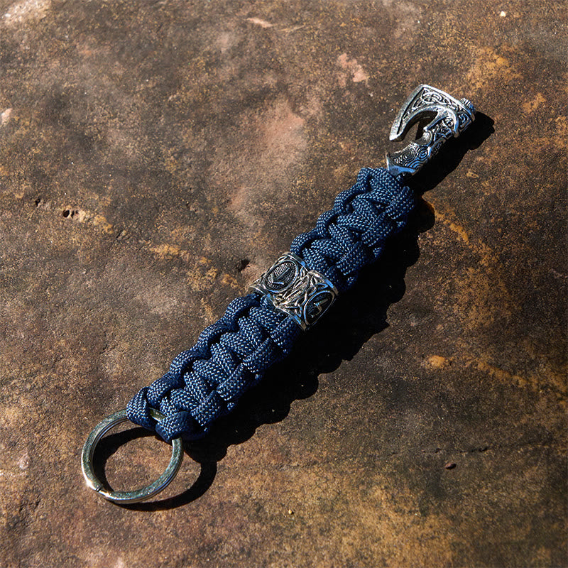 WorldNorse Wikinger Axt Rune -Emblem, geflochtener Schlüsselanhänger - image 8