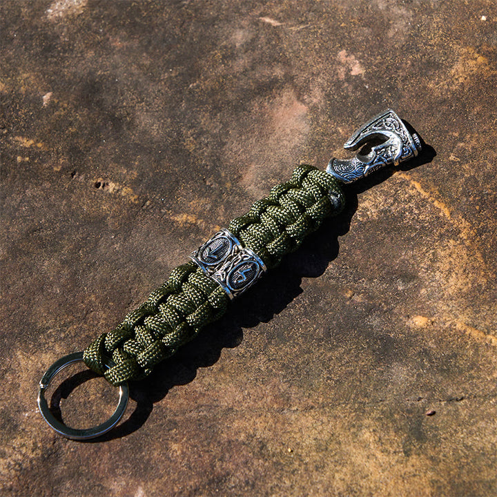 WorldNorse Wikinger Axt Rune -Emblem, geflochtener Schlüsselanhänger - image 12