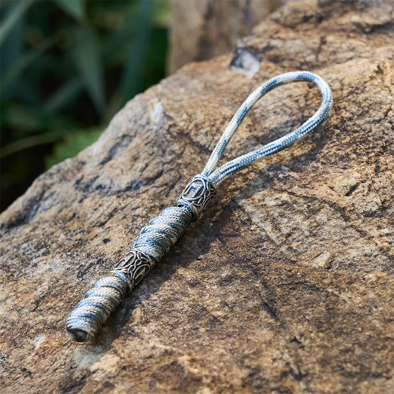 WorldNorse Wikinger- Rune Mehrfarbiger geflochtener Schlüsselanhänger - image 3