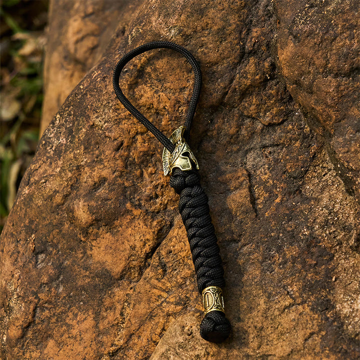 WorldNorse Wikingerhelm Rune -Schlüsselanhänger - Gold - Schwarz - image 10