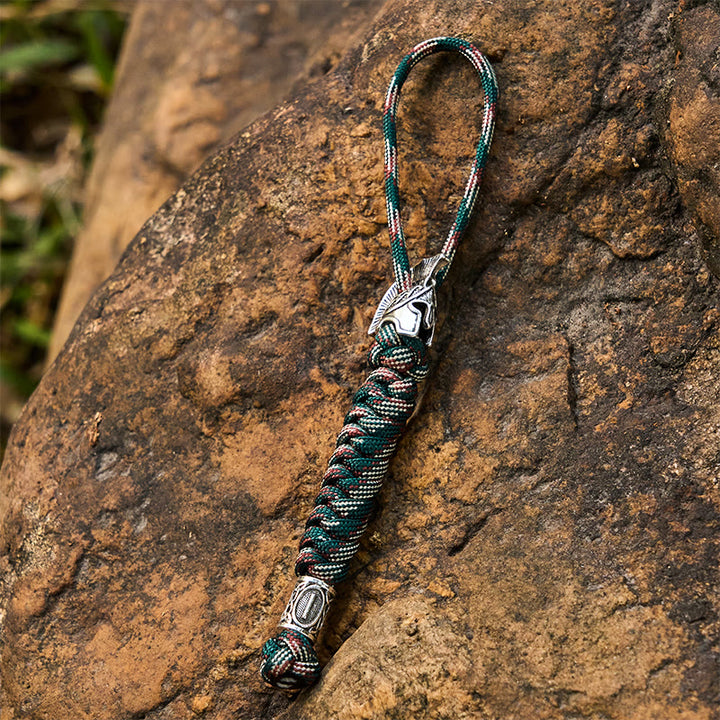 WorldNorse Wikingerhelm Rune -Schlüsselanhänger - Silber - Tarnmuster - image 4