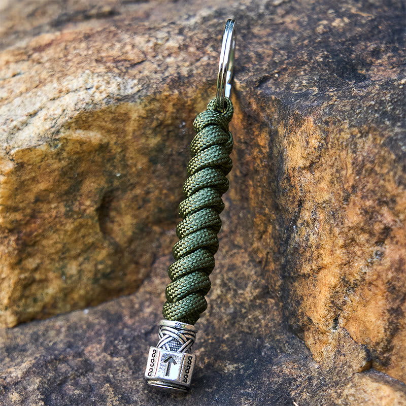 WorldNorse Edelstahl-Schlüsselanhänger mit Wolf -Motiv - Grün - image 9
