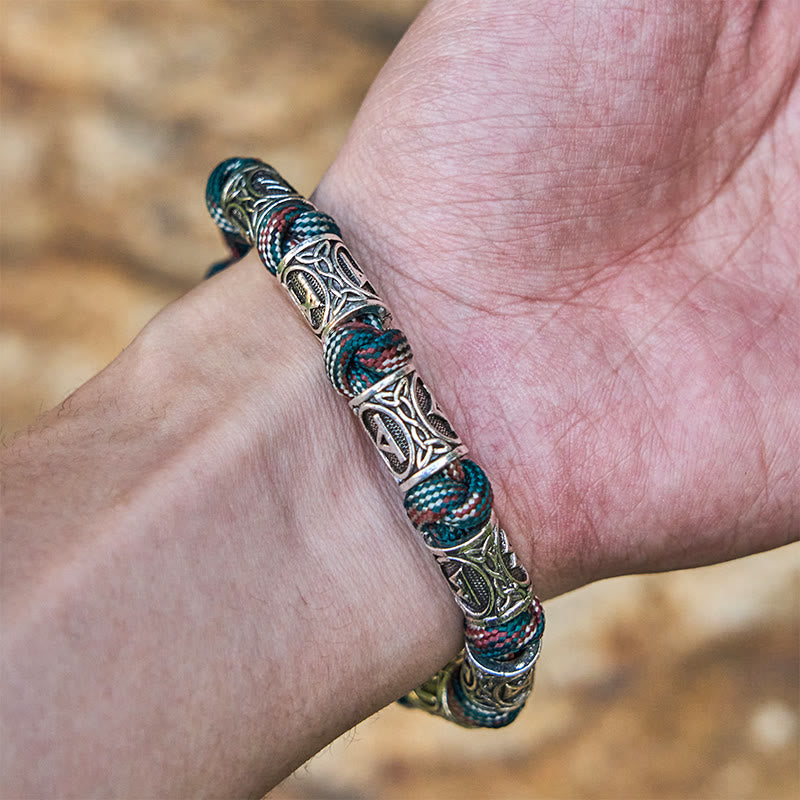 WorldNorse Wikinger Axt Rune Intertwin Braided Bracelet - image 1