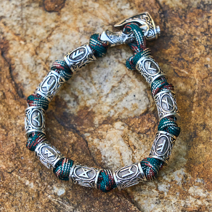 WorldNorse Wikinger Axt Rune Intertwin Braided Bracelet - image 3