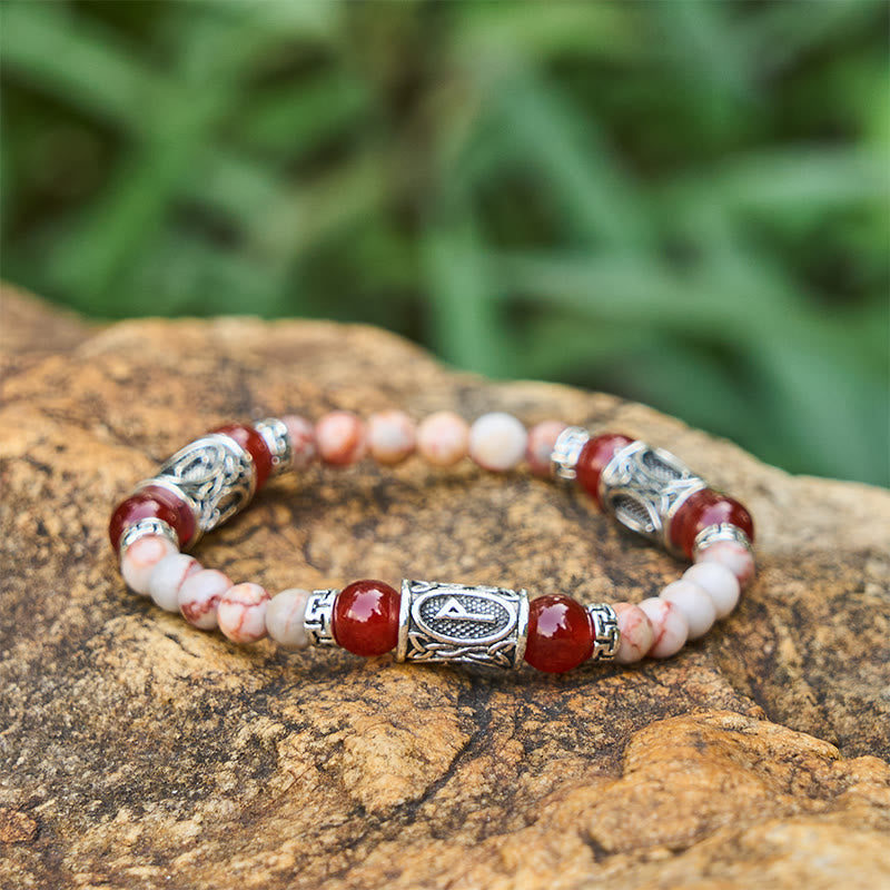 WorldNorse Rune -Armband aus chromatischen Kristallperlen - Red Agate - image 11