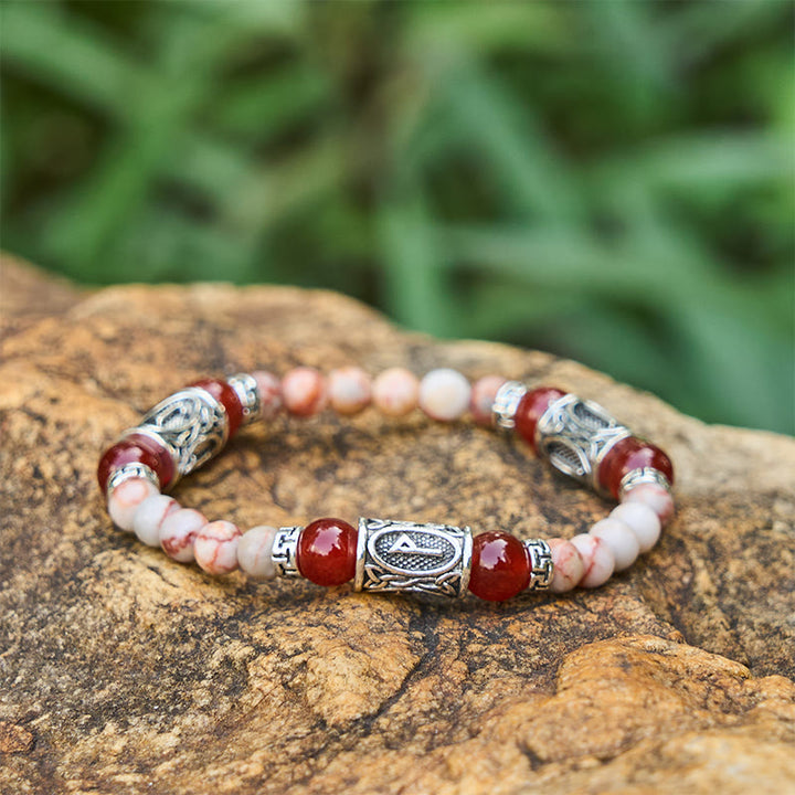 WorldNorse Rune -Armband aus chromatischen Kristallperlen - Red Agate - image 11