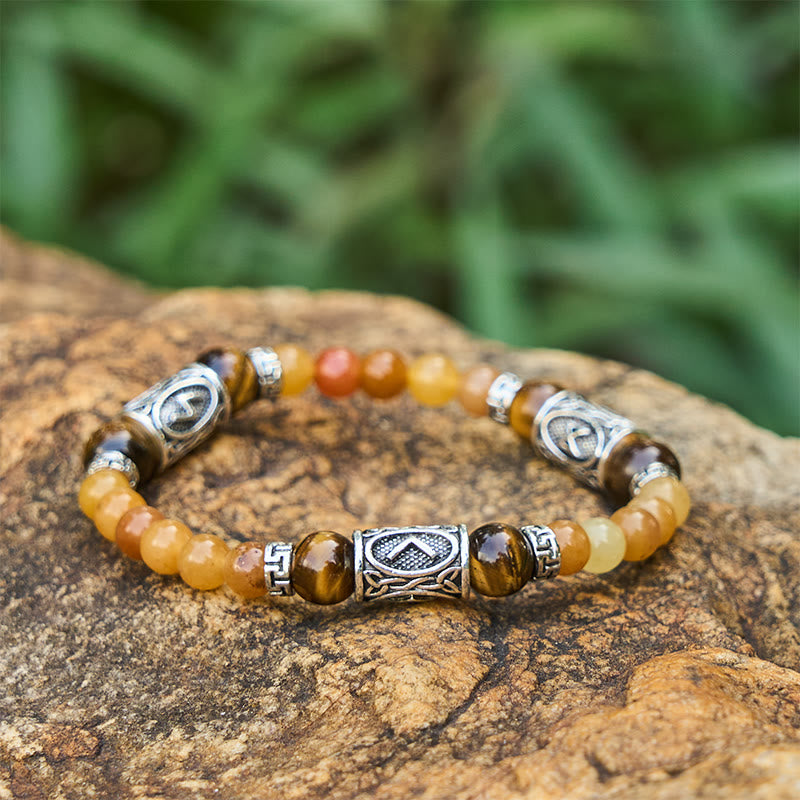 WorldNorse Rune -Armband aus chromatischen Kristallperlen - Yellow Aventurine - image 4