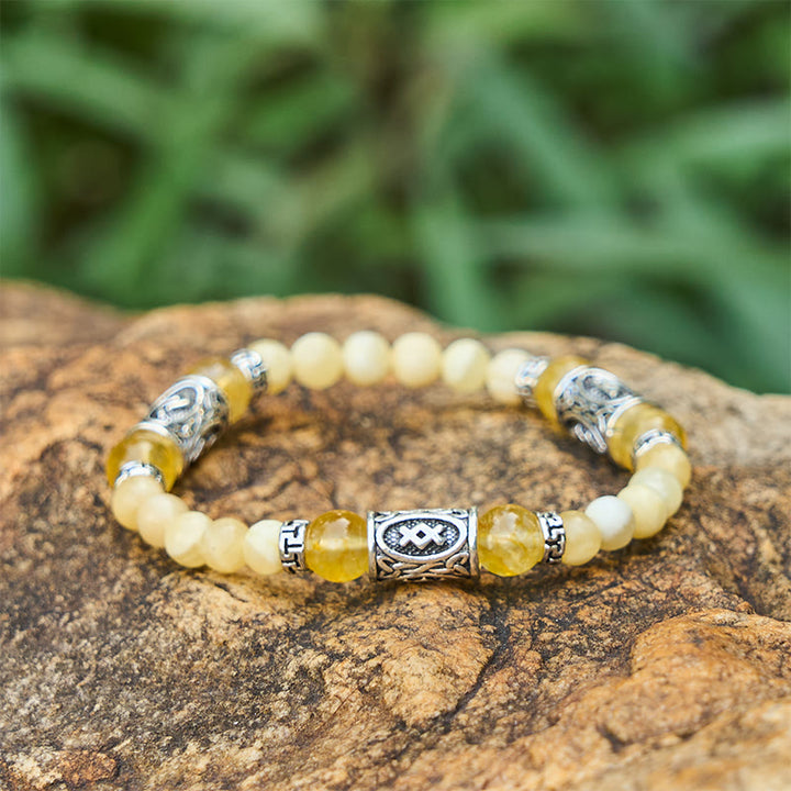 WorldNorse Rune -Armband aus chromatischen Kristallperlen - Citrine - image 9
