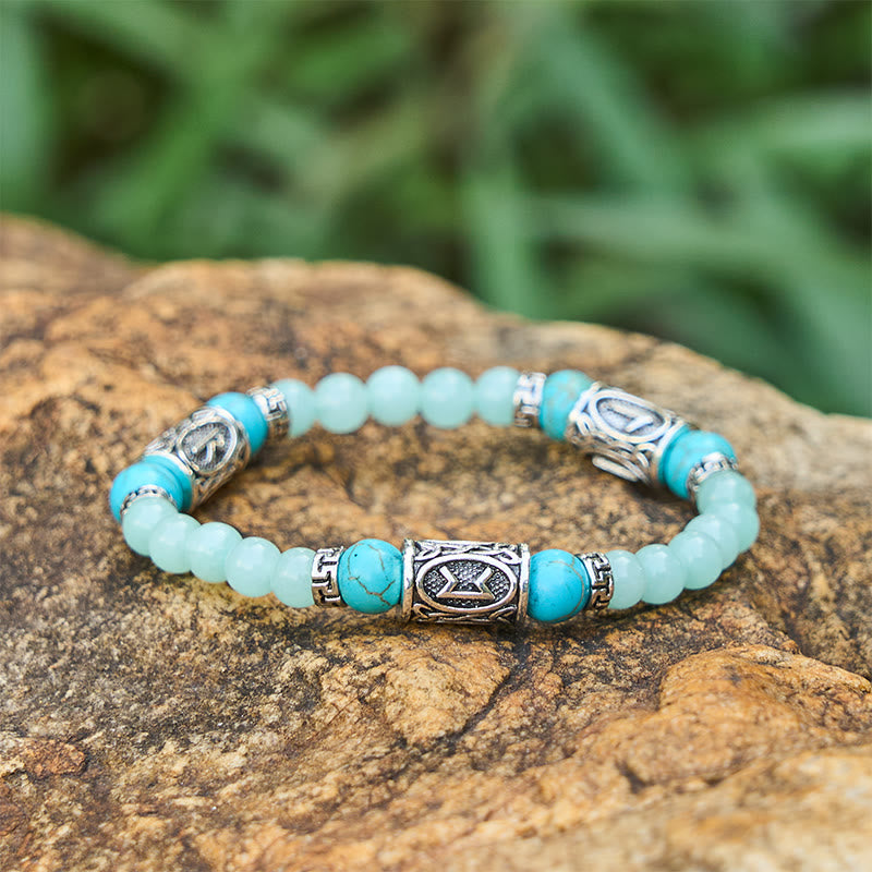 WorldNorse Rune -Armband aus chromatischen Kristallperlen - Amazonite - image 13