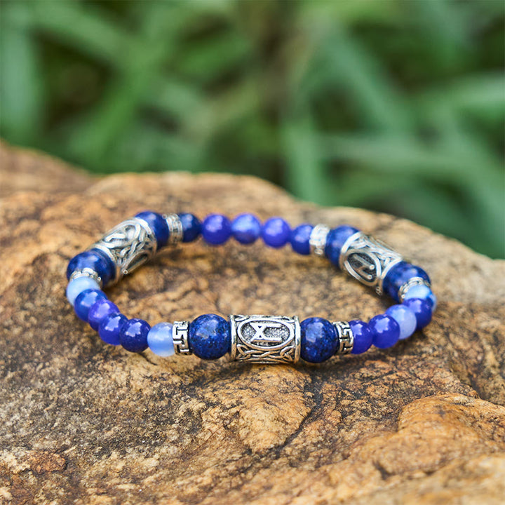 WorldNorse Rune -Armband aus chromatischen Kristallperlen - Lapis Lazuli - image 7