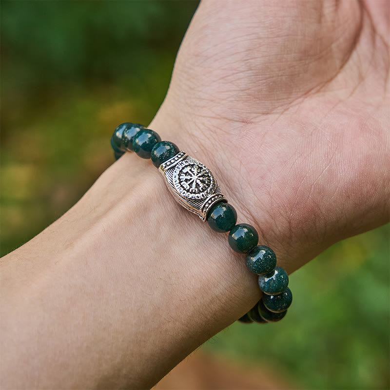 WorldNorse Wikinger-Runen-Armband mit Vegvisir und Kristallperlen - image 4