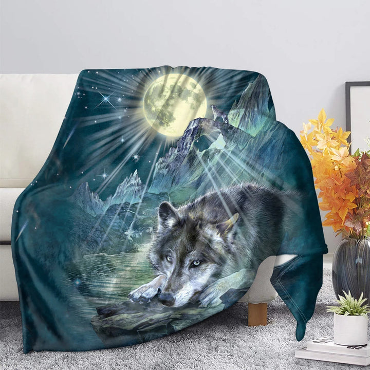 WorldNorse Pack Wolf Mondbeschienener Dickicht-Decke - Mondwolf - 264 x 228 cm - image 5