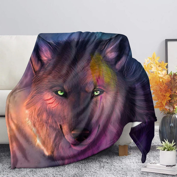 WorldNorse Pack Wolf Mondschein-Heulen Decke - Vernarbter Wolf - 264 x 228 cm - image 3